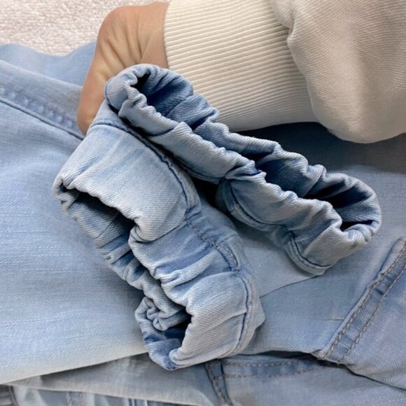 DNM Works Light Wash Denim Elastic Waist Cargo Joggers 30 - Picture 10 of 16